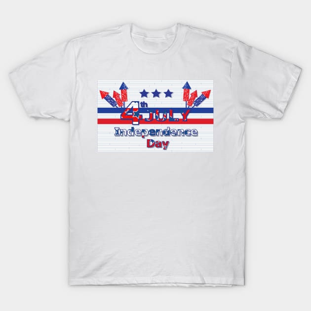 4th July celebration T-Shirt by creativityrunsfree